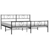 vidaXL Metal Bed Frame with Headboard and Footboard Black 76 in.x79.9 in. King - 3 of 4