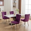 NicBex Velvet Dining Chairs Set of 2,Armless Kitchen Chairs with Tufted Backrest and Chrome Stainless Steel Plating Legs for Dining Room,Kitchen - 4 of 4