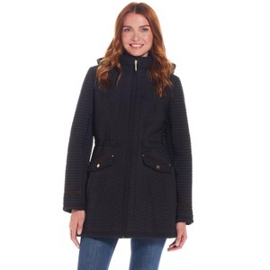 Weatherproof Women's Quilted Walker with Faux Suede Details - 1 of 4