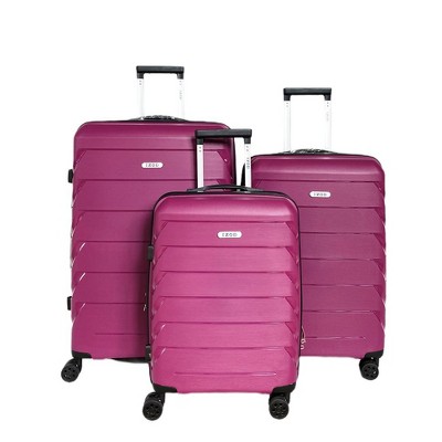IZOD Ashley Polycarbonate Hard Shell Expandable Lightweight 360 Dual Spinning Wheels with Combo Lock 3-Piece Luggage Set