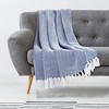 Americanflat Throw Blanket for Couch in Blue and White Herringbone 50" x 60" - All Seasons Lightweight Cozy Soft Blankets & Throws for Bed and Sofa - 4 of 4