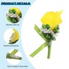 Unique Bargains Calla Lily Boutonnieres Silk Ribbon Artificial Flowers with Pins 2 Pcs - 3 of 4