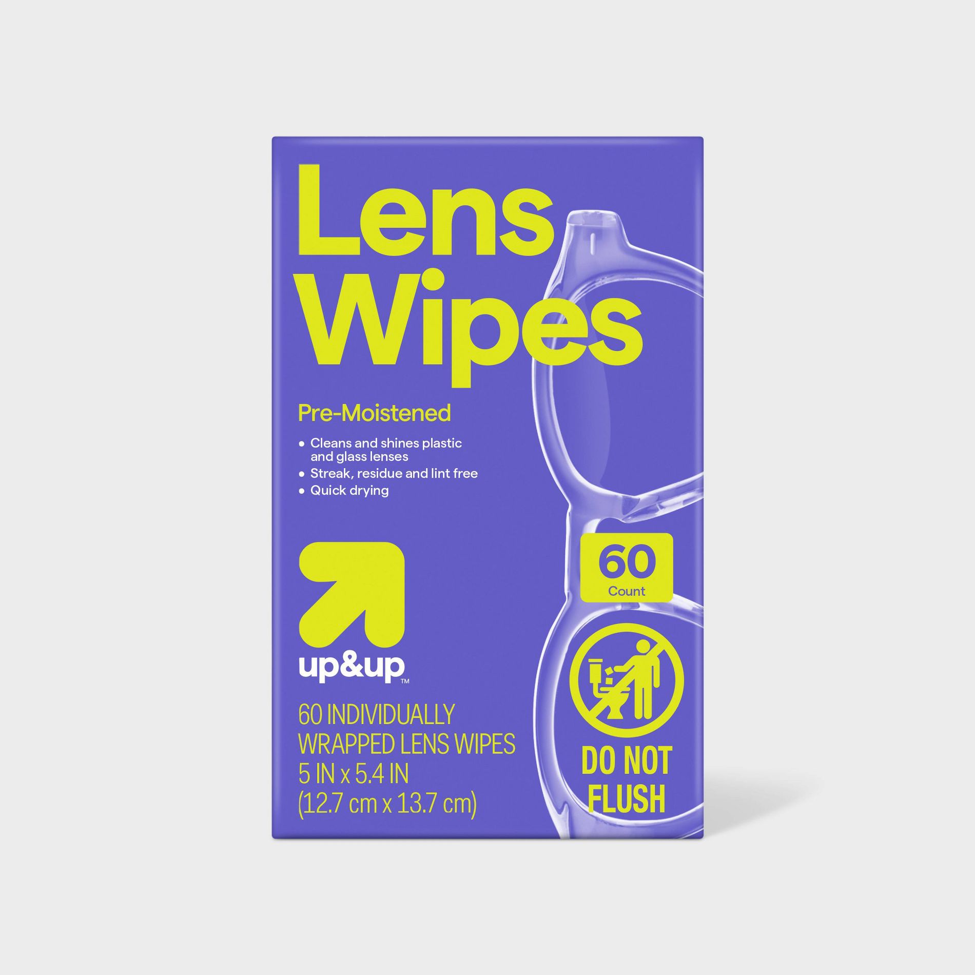 Pre-Moistened Lens Wipes - 60ct - up&up™