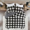 King Mason 3pc Print Faux Shearling Down Alternative Reversible Comforter Set Ivory/Black: Hypoallergenic, Microfiber, OEKO-TEX Certified - 2 of 4
