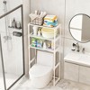 Over The Toilet Storage, 3 Tier Metal Bathroom Shelf Organizer Space Saver - 2 of 4