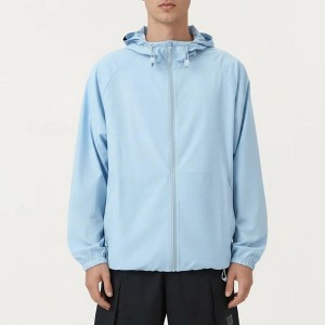 Alilang Men's Lightweight Hooded Windbreaker Jacket with Full Zip