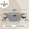 Zodaca Gray Plus Size Fanny Pack for Women and Men, Fashion Crossbody Bag with Adjustable Belt Strap, Fits 42-54 In Waist - 3 of 4