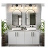 KAISITE 2 - Light Black and Gold Dimmable Bathroom Vanity Light with Globe Glass Shade - 3 of 4