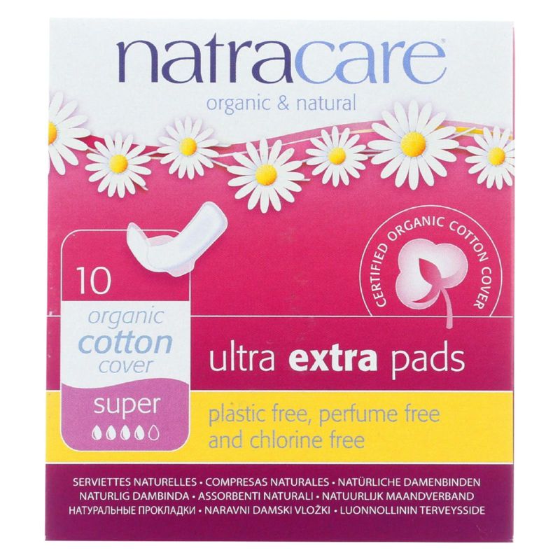 Natracare Organic Cotton Ultra Extra Pads Super - 10 ct, 1 of 5