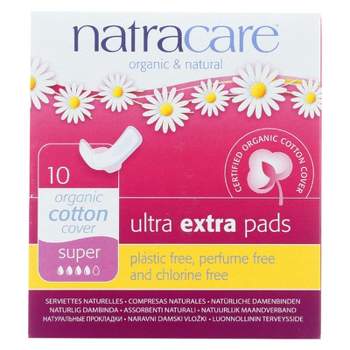 Natracare Organic Cotton Ultra Extra Pads Super - 10 ct