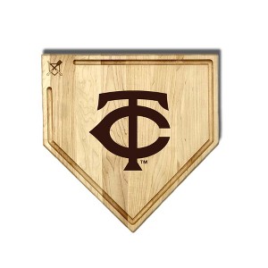 MLB 17-Inch Wooden Home Plate Cutting Board w/Trough, Minnesota Twins - 1 of 2