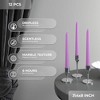 8 Inch Taper Candles Set of 12 - Dripless Long Burning Fragrance-Free Tall Tapers - 4 of 4