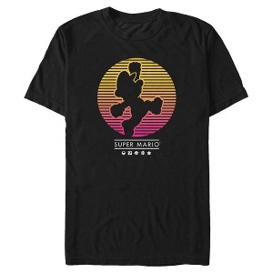 Men's Nintendo Mario Sunset Silhouette T-Shirt - 1 of 4