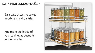 Lynk Professional 8 Wide Slide Out Spice Rack Upper Cabinet Organizer :  Target