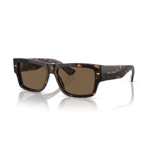 Dolce & Gabbana DG 4451F 502/73 Mens Rectangle Sunglasses Havana 55mm - 1 of 3
