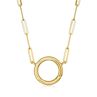 Pure Collection by Ross-Simons Italian 14kt Yellow Gold Charm-Compatible Paper Clip Link Necklace