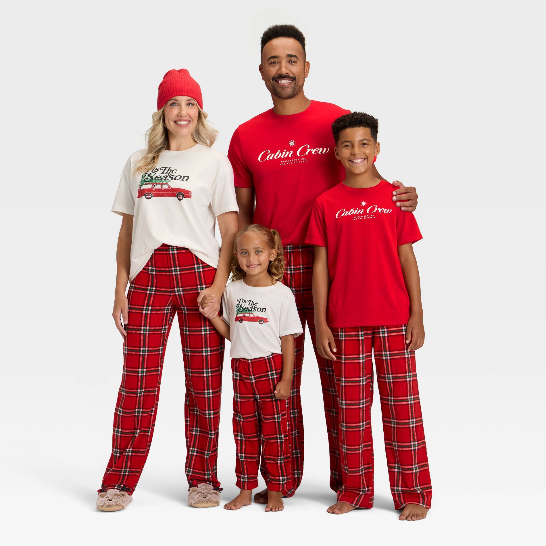 Red Plaid Holiday Matching Family Pajamas - Wondershop™
