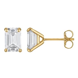 Naturalux 14K Yellow Gold 2 CT Lab Grown Diamond Solitaire Stud Earrings - 1 of 4