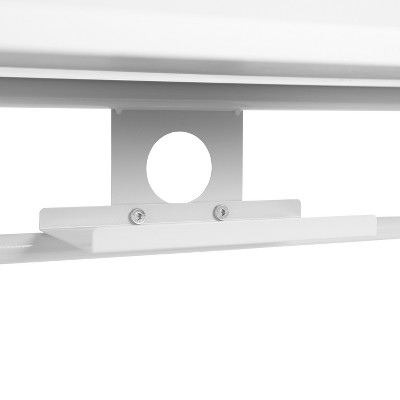 White Adjustable Height Standing Desk with Keyboard Tray