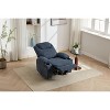 Comfy Corduroy Recliner Chair for Small Space, Adjustable  lazy  recliner Chairs  with 2 Side Pockets, Tool - Free Assembly, living rooms, bedrooms - 2 of 4