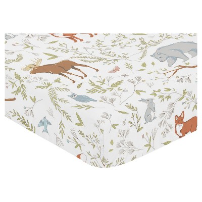 woodland fitted crib sheet