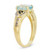 Designs By Gioelli 10K Yellow Gold Aquamarine, Sapphire And .1 cttw Diamond Ring - 2 of 3
