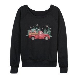 Women's - Instant Message - Christmas Truck Lightweight French