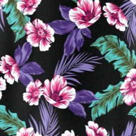 black tropical blossoms