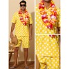 Lars Amadeus Men's Summer Polka Dots Hawaiian Short Sleeves Set 2 Pcs - 4 of 4