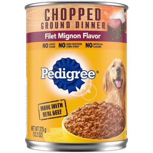 Pedigree Chopped Ground Dinner Wet Dog Food with Beef Filet Mignon Flavor - 13.2oz - image 1 of 3