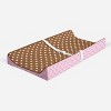 Bacati - Butterflies pink/chocolate Changing Pad Cover - 2 of 4