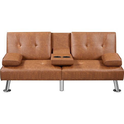 Target leather hot sale futon