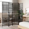 vidaXL Room Divider 5 Panels Black Poly Rattan - 3 of 4