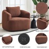Lyngins Square Swivel Accent Chairs with Pillow and Armrest,Upholstered Swivel Reading Chairs,Teddy Sofa Chairs for Bedroom,Living Room - 4 of 4