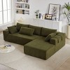 KWPZQEB 108" Modern Boneless Couch, L-Shaped Chenille Upholstered Sectional Sofa Couch With Pillows & Deep Seat for Living Room, No Assembly Required - 2 of 4