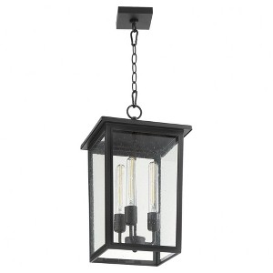 Quorum Lighting Riverside 3-Light Outdoor Pendant, Noir, 11W, 19.13H - 1 of 1