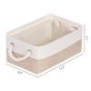 Unique Bargains Fabric Collapsible Storage Organizer Basket with Handles - 4 of 4