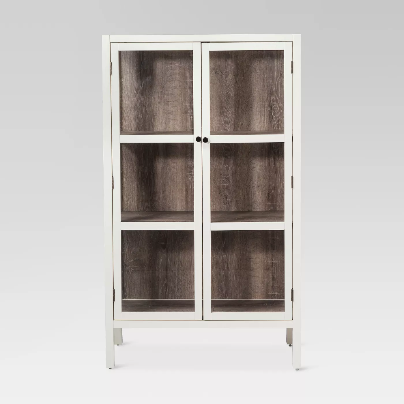 Shop 56.2" Hadley Library Cabinet with Glass Shell White - Threshold™ from Target on Openhaus
