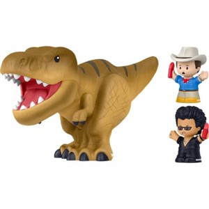 Little People Collector Jurassic Park Special Edition Set with Dinosaur for Movie Fans, 3 Figures - 1 of 4