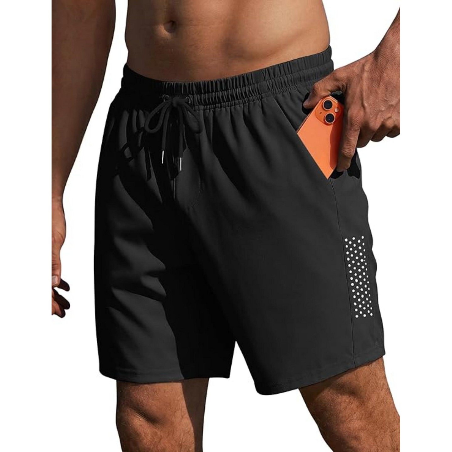 Мужские шорты Ekouaer Swim Trunks 7 Inch Quick Dry Breathable Board Shorts Beach Bathing Suit Lightweight Swimsuit Swimwear Army Green L, цвет: Чёрный — фото 1