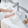 VEVOR Rectangle Vessel Sink, 16" x 12" Bathroom Vessel Sink Countertop, White Ceramic Bathroom Sinks Above Counter, Modern Style, White - 2 of 4