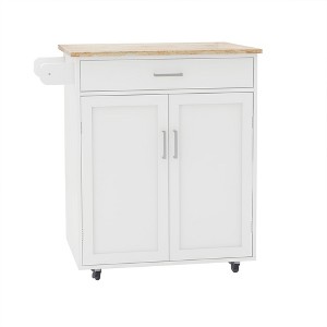 GlasFlength Decorative Storage Cabinets with a large drawer and two shelves, for Living Room, Entryway, Kitchen, Black, 38.18"*17.71"*36.02" - 1 of 4