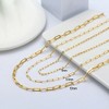 Italian Paperclip Chain Necklace for Women 12mm 14KT Gold Plated Sterling Silver 18" Ginger Lyne Collection - 2 of 4