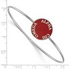 Black Bow Jewelry Sterling Silver Alpha Chi Omega Greek Life Bangle Bracelet 7 Inch - 2 of 3