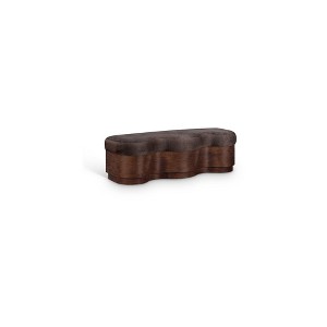Meridian Furniture,Savoy Velour Fur Fabric Bench - 1 of 4