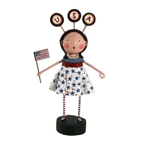 Lori Mitchell 7.25 In Usa Girl Patriotic American Flag July 4 Figurines ...