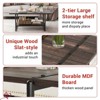 2-Tier Coffee Tables for Living Room, 41" Rectangular Coffee Table Center Tea Tables with Sturdy Frame - 4 of 4