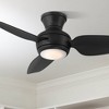 Casa Vieja 36" Whirl Modern Industrial Indoor Outdoor Ceiling Fan 3 Blade LED Light Remote Control Matte Black Finish Bedroom Patio Living Room Hugger - 2 of 4