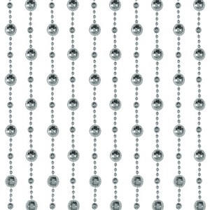 Beistle Disco Ball Bead Curtain, 6' 6" x 24", (1/Box) Silver - 1 of 4