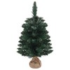 vidaXL Artificial Pre-lit Christmas Tree with Stands Green 2 ft PVC - 3 of 4